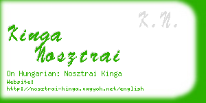 kinga nosztrai business card